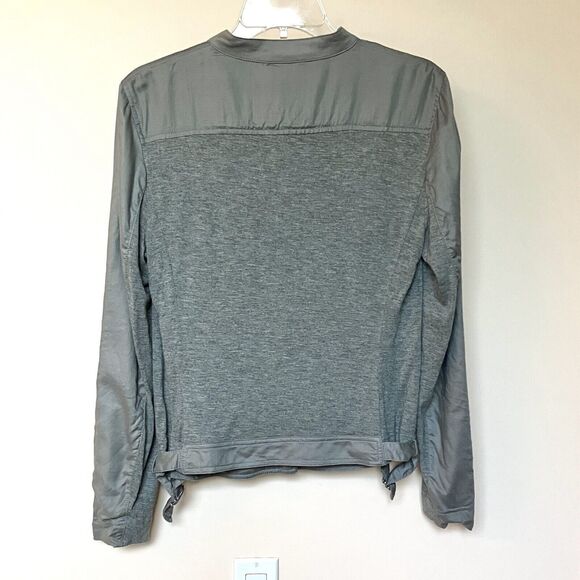 Armani Exchange Jacket Women’s Large Gray Asymmetrical Full Zip - Picture 2 of 8